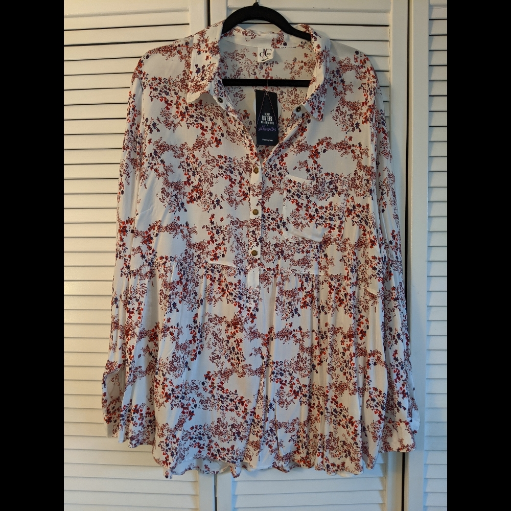 Floral Button Tunic